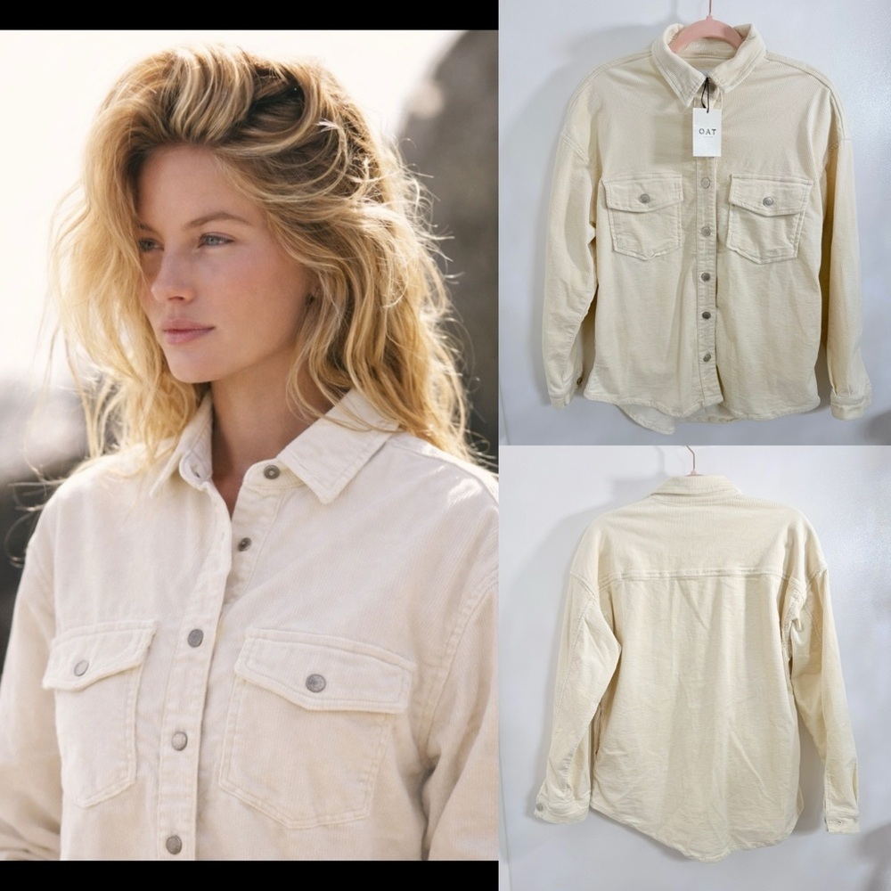 Oat New York Cream Button-Up Shirt